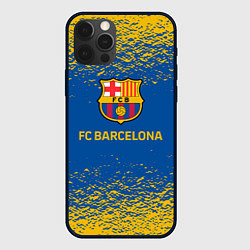 Чехол iPhone 12 Pro Barcelona желтые брызги