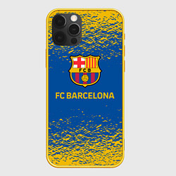 Чехол iPhone 12 Pro Barcelona желтые брызги