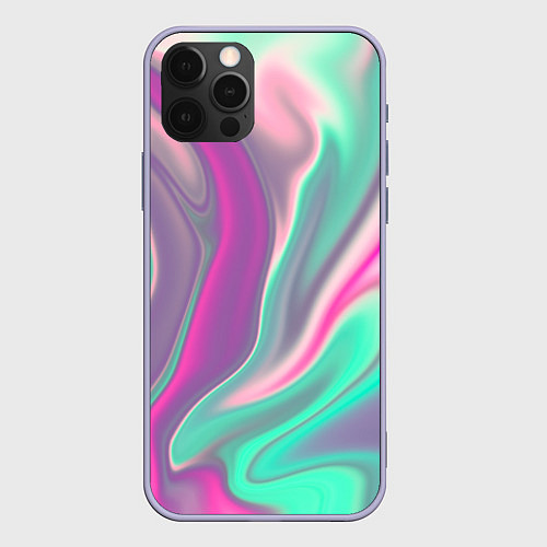 Чехол iPhone 12 Pro Digital Wave / 3D-Светло-сиреневый – фото 1