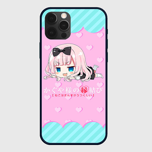 Чехол iPhone 12 Pro Цубамэ Коясу Kaguya-sama: Love is War / 3D-Черный – фото 1