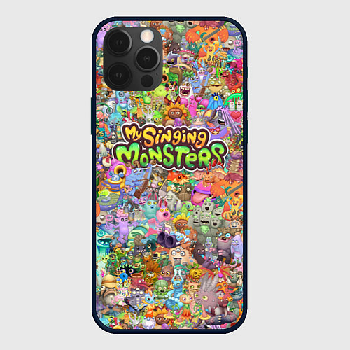 Чехол iPhone 12 Pro MY SINGING MONSTERS ПЕРСОНАЖИ / 3D-Черный – фото 1