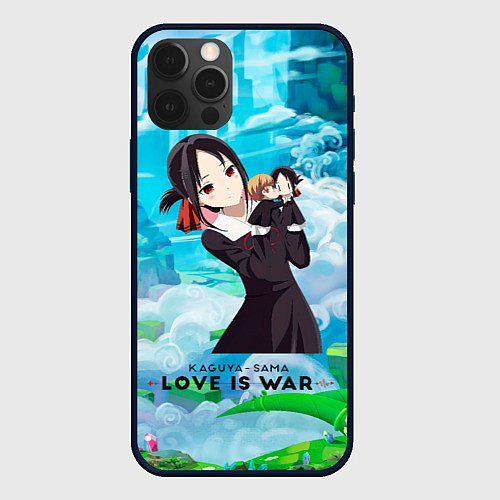 Чехол iPhone 12 Pro Госпожа Кагуя Love is war Синомия / 3D-Черный – фото 1