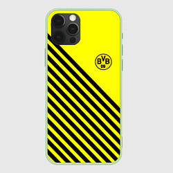 Чехол iPhone 12 Pro Borussia черные полосы