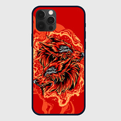 Чехол iPhone 12 Pro Огненные лисы