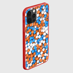 Чехол для iPhone 12 Pro Глянцевые Разноцветные Шарики, цвет: 3D-красный — фото 2