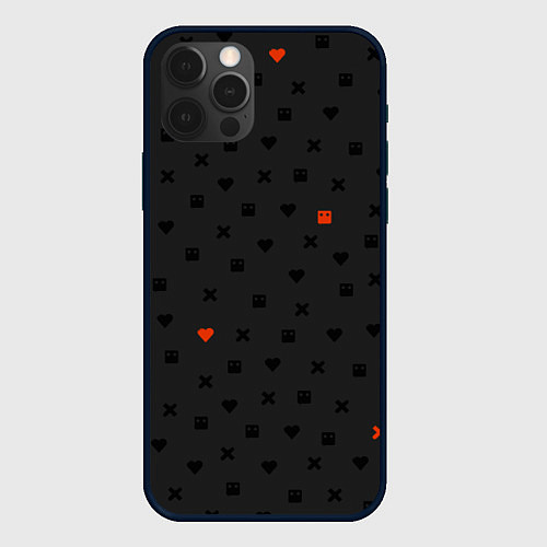 Чехол iPhone 12 Pro Love Death and Robots black pattern / 3D-Черный – фото 1