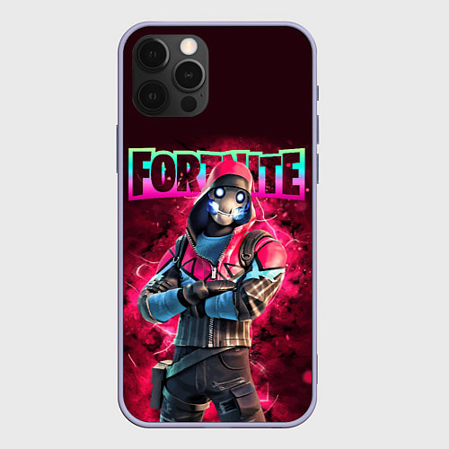 Чехол iPhone 12 Pro Fortnite Bonehead Skin / 3D-Светло-сиреневый – фото 1