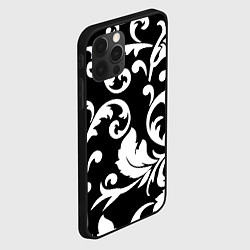 Чехол для iPhone 12 Pro Minimalist floral pattern, цвет: 3D-черный — фото 2