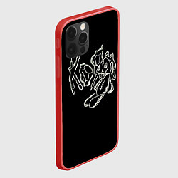 Чехол для iPhone 12 Pro KoЯn Korn рисунок, цвет: 3D-красный — фото 2