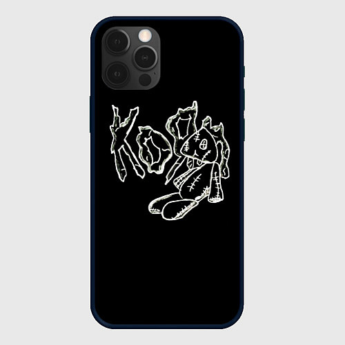 Чехол iPhone 12 Pro KoЯn Korn рисунок / 3D-Черный – фото 1