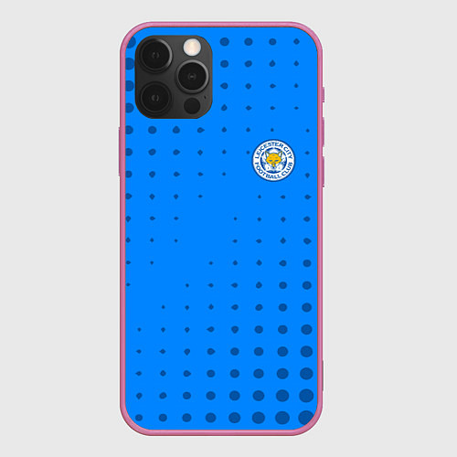 Чехол iPhone 12 Pro Leicester city Абстракция / 3D-Малиновый – фото 1