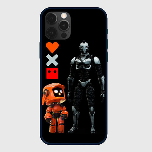 Чехол iPhone 12 Pro Любовь Смерть и Роботы Love Death and Robots / 3D-Черный – фото 1