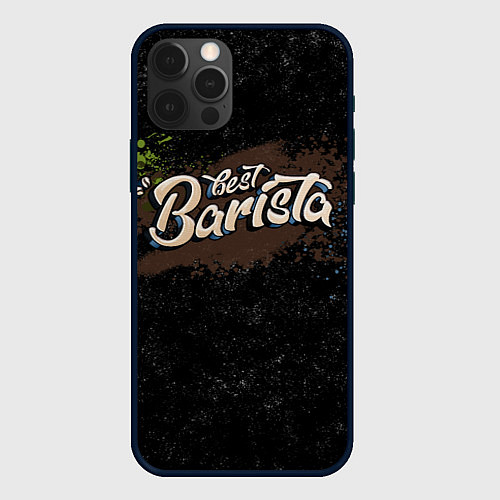 Чехол iPhone 12 Pro Best barista graffiti / 3D-Черный – фото 1
