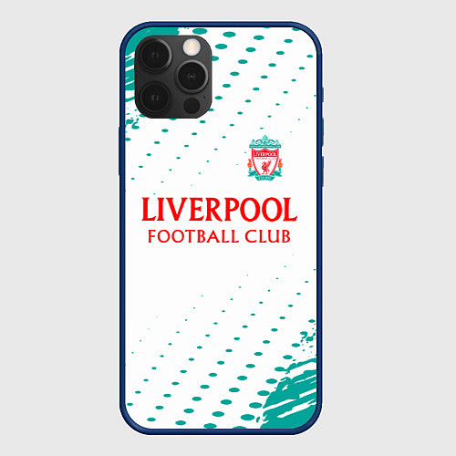 Чехол iPhone 12 Pro Liverpool краски / 3D-Тёмно-синий – фото 1