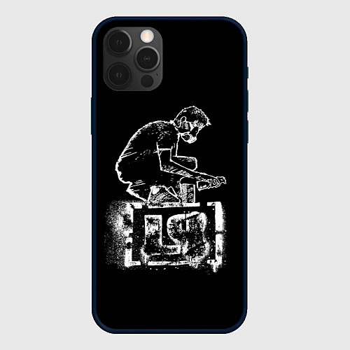 Чехол iPhone 12 Pro Linkin Park граффити / 3D-Черный – фото 1