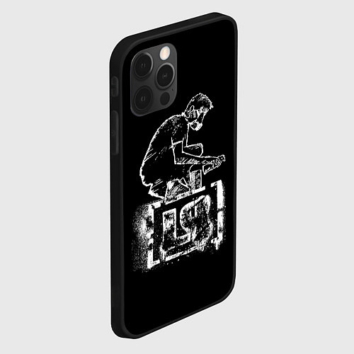 Чехол iPhone 12 Pro Linkin Park граффити / 3D-Черный – фото 2