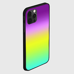 Чехол для iPhone 12 Pro Multicolored Ombre gradient, цвет: 3D-черный — фото 2