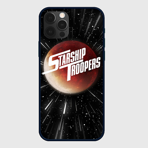 Чехол iPhone 12 Pro Starship Troopers Warp Logo / 3D-Черный – фото 1