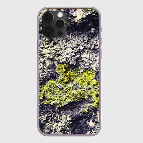 Чехол iPhone 12 Pro Каменная Стена С Мхом / 3D-Серый – фото 1