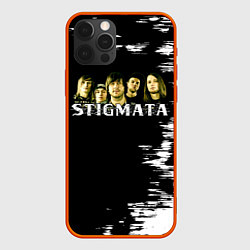 Чехол для iPhone 12 Pro Группа Stigmata, цвет: 3D-красный