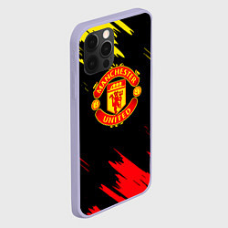 Чехол для iPhone 12 Pro Manchester united Texture, цвет: 3D-светло-сиреневый — фото 2