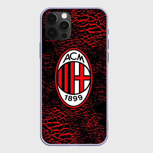 Чехол iPhone 12 Pro Ac milan фк милан logo / 3D-Светло-сиреневый – фото 1