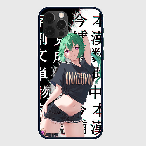 Чехол iPhone 12 Pro Куки Синобу Genshin Impact / 3D-Черный – фото 1