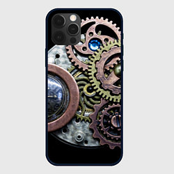 Чехол iPhone 12 Pro Mechanism of gears in Steampunk style