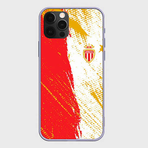 Чехол iPhone 12 Pro Fc monaco фк монако краска / 3D-Светло-сиреневый – фото 1