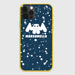 Чехол для iPhone 12 Pro Marshmello крапинки, цвет: 3D-желтый