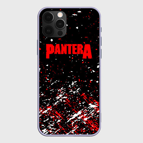 Чехол iPhone 12 Pro Pantera пантера брызги красок / 3D-Светло-сиреневый – фото 1