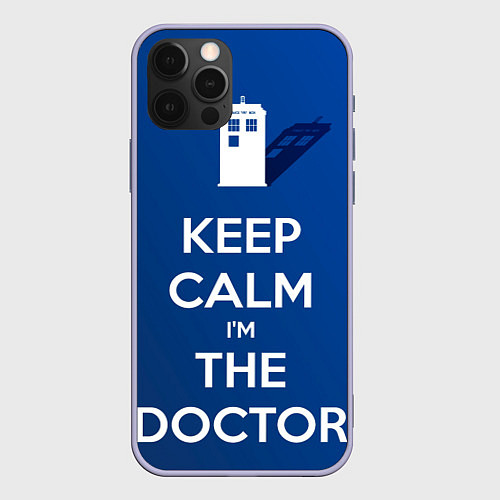 Чехол iPhone 12 Pro Keep calm Im the Doctor / 3D-Светло-сиреневый – фото 1