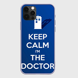 Чехол для iPhone 12 Pro Keep calm Im the Doctor, цвет: 3D-светло-сиреневый