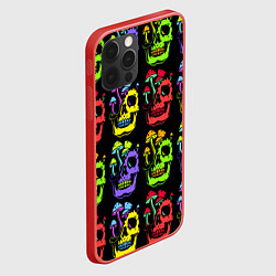 Чехол для iPhone 12 Pro Мухоморы, растущие на черепе, цвет: 3D-красный — фото 2