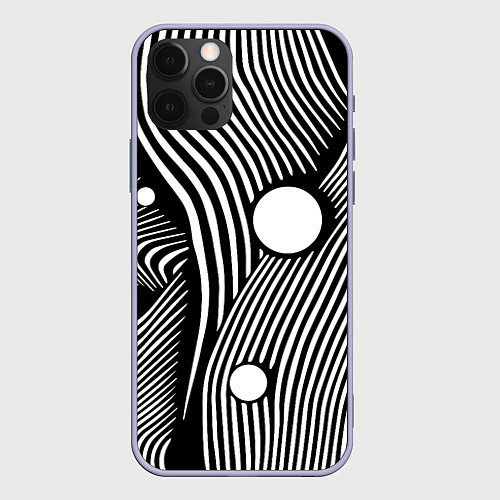 Чехол iPhone 12 Pro Geometric vanguard composition Fashion trend / 3D-Светло-сиреневый – фото 1