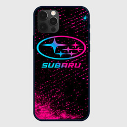 Чехол для iPhone 12 Pro Subaru Neon Gradient FS, цвет: 3D-черный