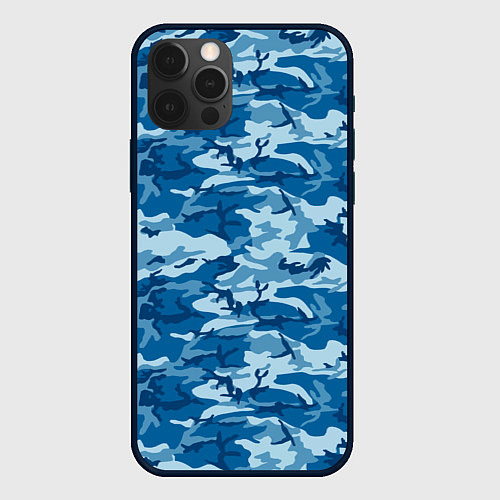 Чехол iPhone 12 Pro Камуфляж морской / 3D-Черный – фото 1
