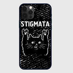 Чехол iPhone 12 Pro Группа Stigmata и Рок Кот