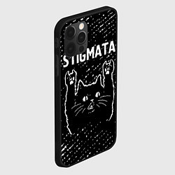 Чехол для iPhone 12 Pro Группа Stigmata и Рок Кот, цвет: 3D-черный — фото 2