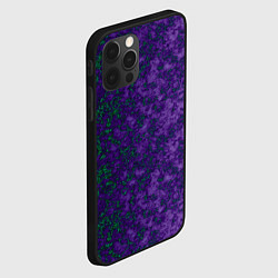 Чехол для iPhone 12 Pro Marble texture purple green color, цвет: 3D-черный — фото 2