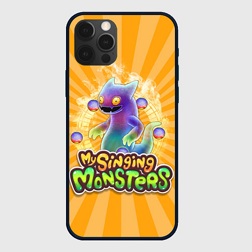 Чехол iPhone 12 Pro My Singing Monsters Вужас / 3D-Черный – фото 1