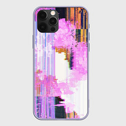 Чехол для iPhone 12 Pro Glitch art Fashion trend, цвет: 3D-светло-сиреневый