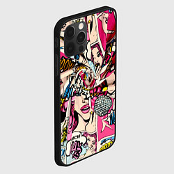 Чехол для iPhone 12 Pro Twisted pop atr pattern, цвет: 3D-черный — фото 2