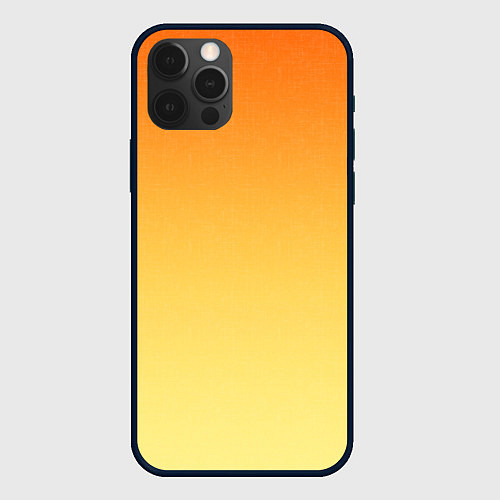 Чехол iPhone 12 Pro Оранжевый, желтый градиент / 3D-Черный – фото 1
