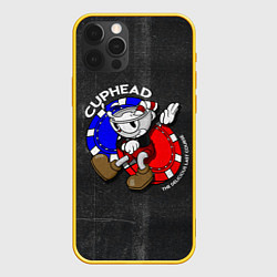 Чехол для iPhone 12 Pro Персонаж Cuphead, цвет: 3D-желтый