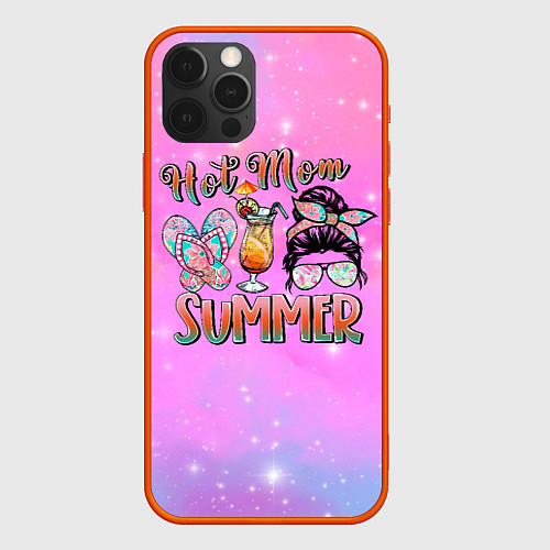 Чехол iPhone 12 Pro Hot mom Summer / 3D-Красный – фото 1