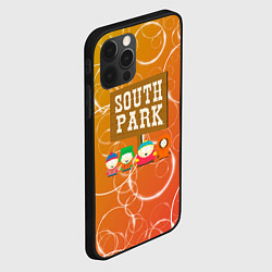 Чехол для iPhone 12 Pro Южный Парк - на фоне кружков, цвет: 3D-черный — фото 2