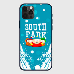 Чехол для iPhone 12 Pro Южный Парк - на голубом фоне, цвет: 3D-черный