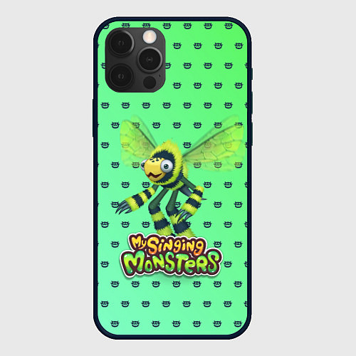 Чехол iPhone 12 Pro My singing Monsters - Жужук / 3D-Черный – фото 1