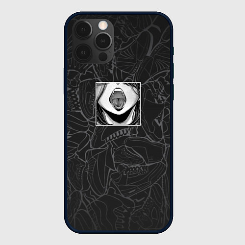 Чехол iPhone 12 Pro Ahegao Phonk / 3D-Черный – фото 1
